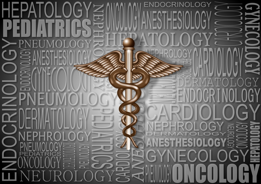 Símbolo da medicina em um fundo cinza