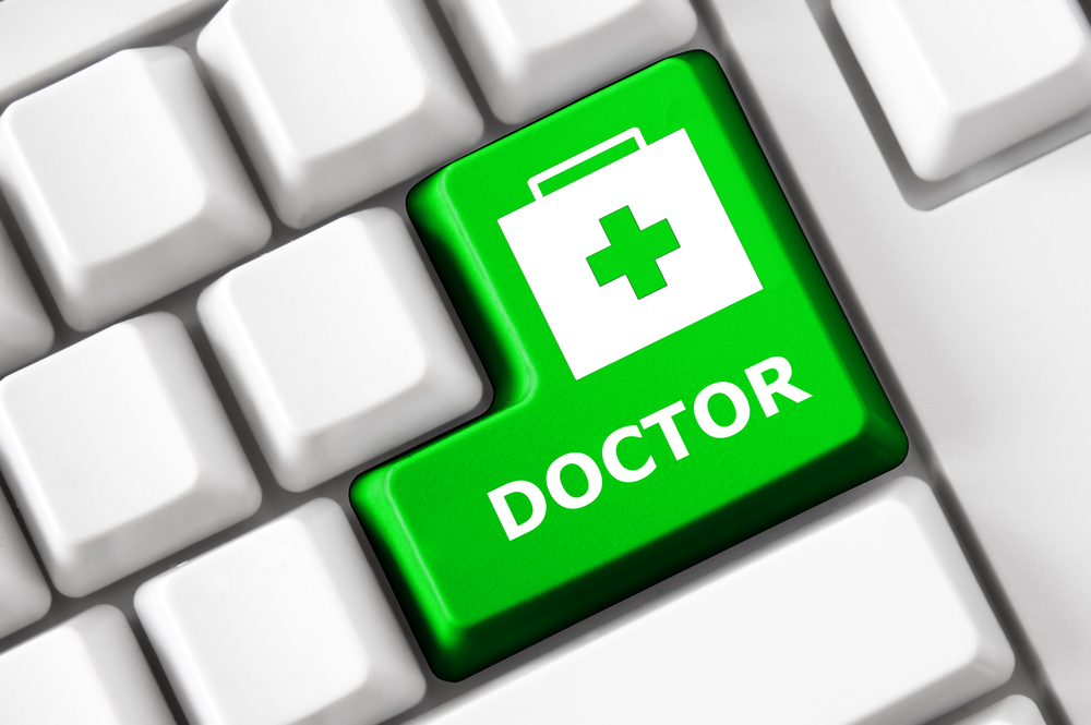 Imagem figurativa de teclado escrito 'doctor'